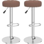 Vidaxl - tabourets de bar lot de 2 marron tissu