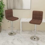 Vidaxl - tabourets de bar lot de 2 marron tissu
