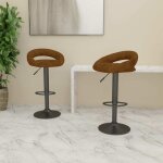 Vidaxl - tabourets de bar lot de 2 marron velours