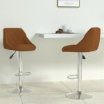 Vidaxl - tabourets de bar lot de 2 marron velours