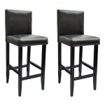 Vidaxl - tabourets de bar lot de 2 noir similicuir