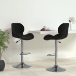 Vidaxl - tabourets de bar lot de 2 noir velours