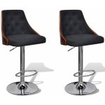 Vidaxl - tabourets de bar lot de 2 bois courb et tissu