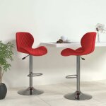 Vidaxl - tabourets de bar lot de 2 rouge bordeaux velours