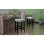 Vidaxl - tabourets de bar lot de 4 blanc similicuir