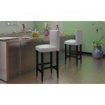 Vidaxl - tabourets de bar lot de 4 blanc similicuir