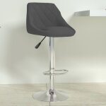 Vidaxl - tabouret de bar en acier chrom� et velours disponible en diff�rentes couleurs couleur : gris ...