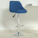 Vidaxl - tabouret de bar bleu velours