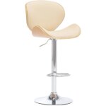 Vidaxl - tabouret de bar crme similicuir