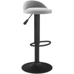 Vidaxl - tabouret de bar gris clair velours