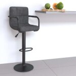 Vidaxl - tabouret de bar gris fonc� velours
