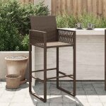 Vidaxl - tabourets de bar de jardin lot de 2 marron r�sine tress�e