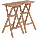 Vidaxl - tabourets de bar pliables 2 pcs bois de teck massif