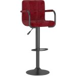 Tabouret de bar rouge bordeaux velours vidaxl918739