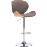 Vidaxl - tabouret de bar taupe tissu