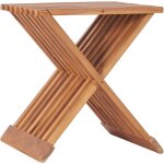 Tabouret pliable 40x32x45 cm bois de teck solide vidaxl