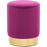 Vidaxl tabouret violet et dor� velours