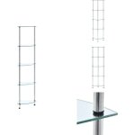 Vidaxl - tag�re 5 niveaux transparent 30x30x130 cm verre tremp� - biblioth�que - �tag�re - meuble vitrines ...