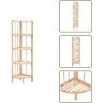 Vidaxl - tag�re d'angle bois de c�dre 27 x 27 x 110 cm - �tag�re d'angle - biblioth�que murale - meuble ...