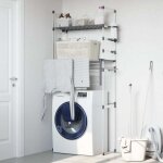 Vidaxl - tag�re pour machine � laver 77x52x192 cm aluminium