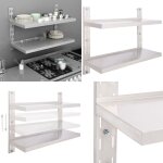 Vidaxl - tagère murale à 2 niveaux acier inoxydable 100x30 cm - Étagère murale - Étagère cuisine - rangement ... Vidaxl - tagère murale à 2 niveaux acier inoxydable 100x30 cm - Étagère murale - Étagère cuisine - rangement ...