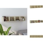 Vidaxl - tag�re murale � cd ch�ne sonoma 100x18x18 cm bois d'ing�nierie - �tag�re murale - �tag�re � ...
