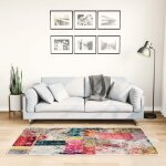 Tapis lavable antid�rapant patchwork 80x150 cm multicolore vidaxl