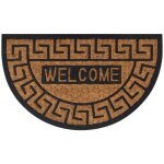 Tapis de porte demi - rond 45x75 cm caoutchouc et fibre de coco vidaxl
