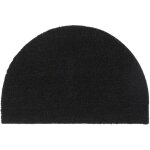 Tapis de porte noir demi - rond 40x60 cm fibre de coco touffet vidaxl