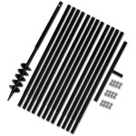 Vidaxl ? tari�re manuelle 100 mm ? rallonge m�che 1 m pour profondeur accrue ? acier super fort ? spirales ...