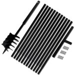 Vidaxl ? tari�re manuelle 180 mm ? rallonge 13 m ? acier ultra r�sistant pour creuser et a�rer ? poign�e ...