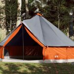 Vidaxl - tente familiale tipi 12 personnes gris et orange imperm�able