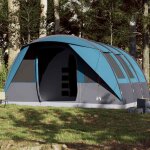 Vidaxl tente familiale tunnel 7 personnes bleu impermable