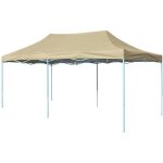 Tente pliable 3 x 6 m blanc crme