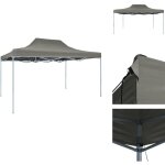 Vidaxl - tente de r�ception pliable 3x4 m acier anthracite - tents de r�ception - abri ext�rieur - tonnelles ...