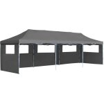 Vidaxl - tente de réception pliable avec 5 parois 3 x 9 m anthracite Vidaxl - tente de réception pliable avec 5 parois 3 x 9 m anthracite