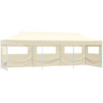 Vidaxl - tente de r�ception pliable avec 5 parois 3x9 m blanc cass�