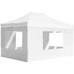 Vidaxl - tente de réception pliable avec parois aluminium 4, 5x3 m blanc Vidaxl - tente de réception pliable avec parois aluminium 4, 5x3 m blanc