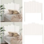 Tte de lit blanc 106x4x110 cm bois massif de pin - tte de lit - literie - meuble de chambre - bois ...