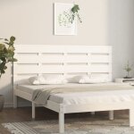 T�te de lit blanc 180x3x80 cm bois massif de pin