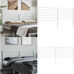 Vidaxl - tte de lit mtal blanc 200 cm - tte de lit - lit double - tte de lit mtal - ttire de lit ...