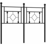 T�te de lit m�tal noir 120 cm vidaxl