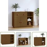 Vidaxl - the living store buffet marron miel 98, 5x40x75 cm bois massif de pin - buffet - meuble de rangement ... Vidaxl - the living store buffet marron miel 98, 5x40x75 cm bois massif de pin - buffet - meuble de rangement ...