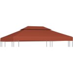 Vidaxl - toile supérieure double de belvédère 310 g / m² 4x3 m terre cuite Vidaxl - toile supérieure double de belvédère 310 g / m² 4x3 m terre cuite