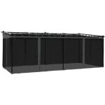 Vidaxl - tonnelle avec parois en filet anthracite 6x3 m acier