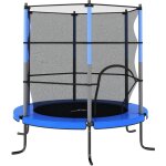 Trampoline avec filet de scurit rond 140x160 cm bleu vidaxl