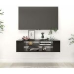 Vidaxl - tv du tlviseur suspended tv 100x30x26, 5 cm avec 2 compartiments en bois varis couleur : ...
