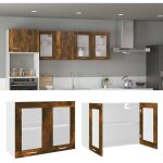 Vidaxl - vitrine suspendue 'lyon' ch�ne fum� 80 x 31 x 60 cm bois d'ing�nierie
