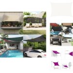 Vidaxl - voile d'ombrage 160 g / m� blanc 3, 5x5 m pehd - parasol - voile d'ombrage - ombrage solaire ...