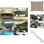 Vidaxl - voile de parasol tissu oxford rectangulaire 2, 5x4 m taupe - parapluie - voile solaire - parasol ...